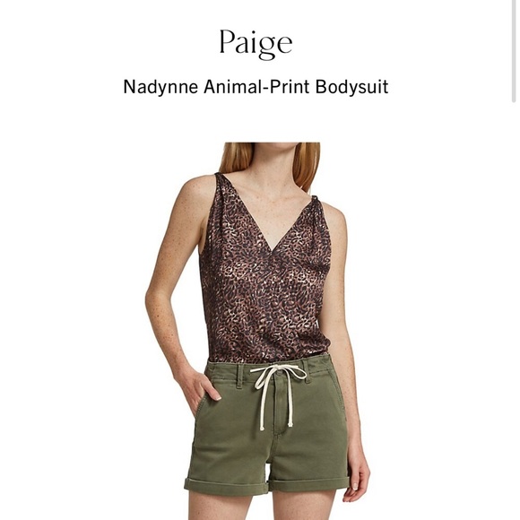 Paige Nadynne Animal Print Body Suit Sleeveless M - Picture 1 of 13